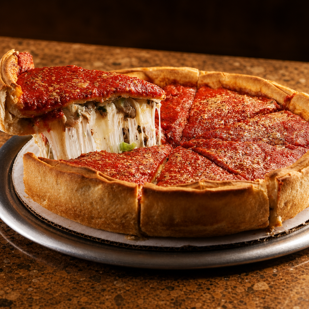 Large Veggie Stuffed Pizza.