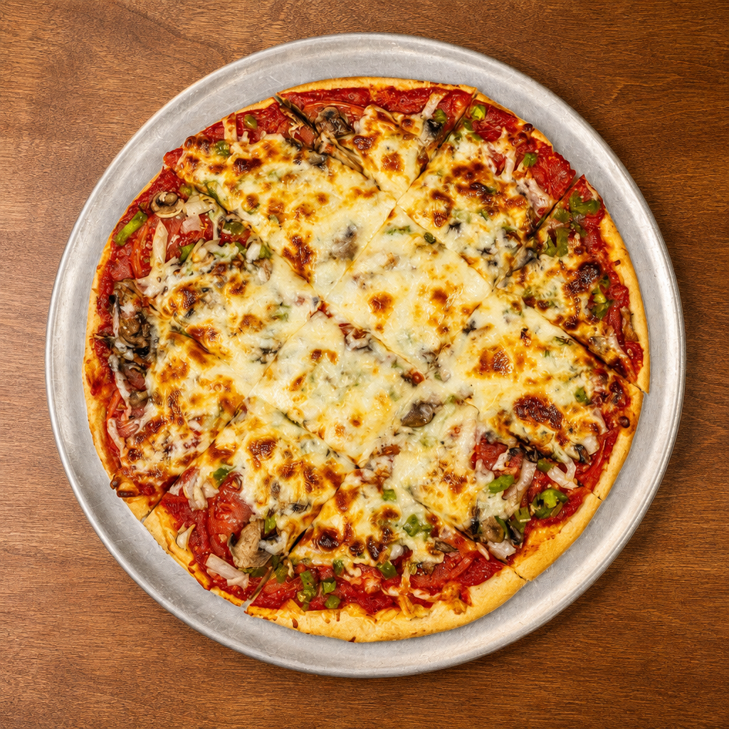 16" Veggie Thin Crust Pizza.