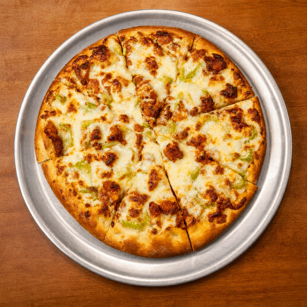 X-large Buffalo Chicken Pizza.