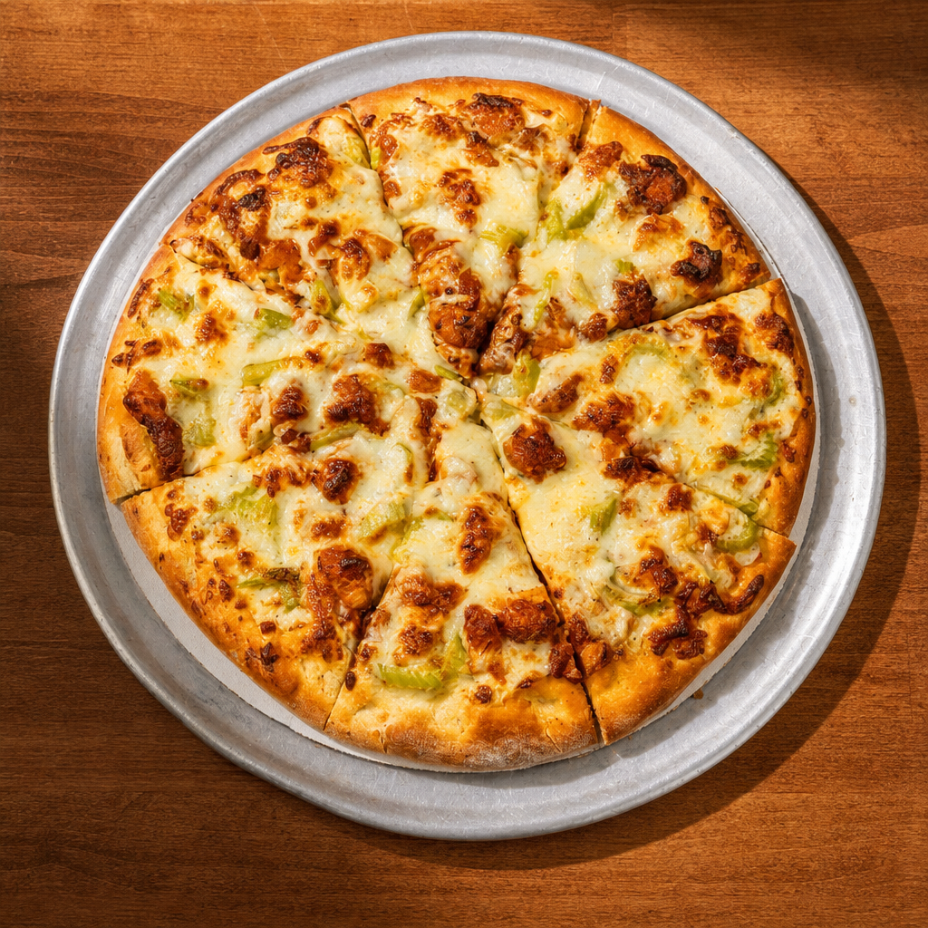 Small Buffalo Chicken Pizza.