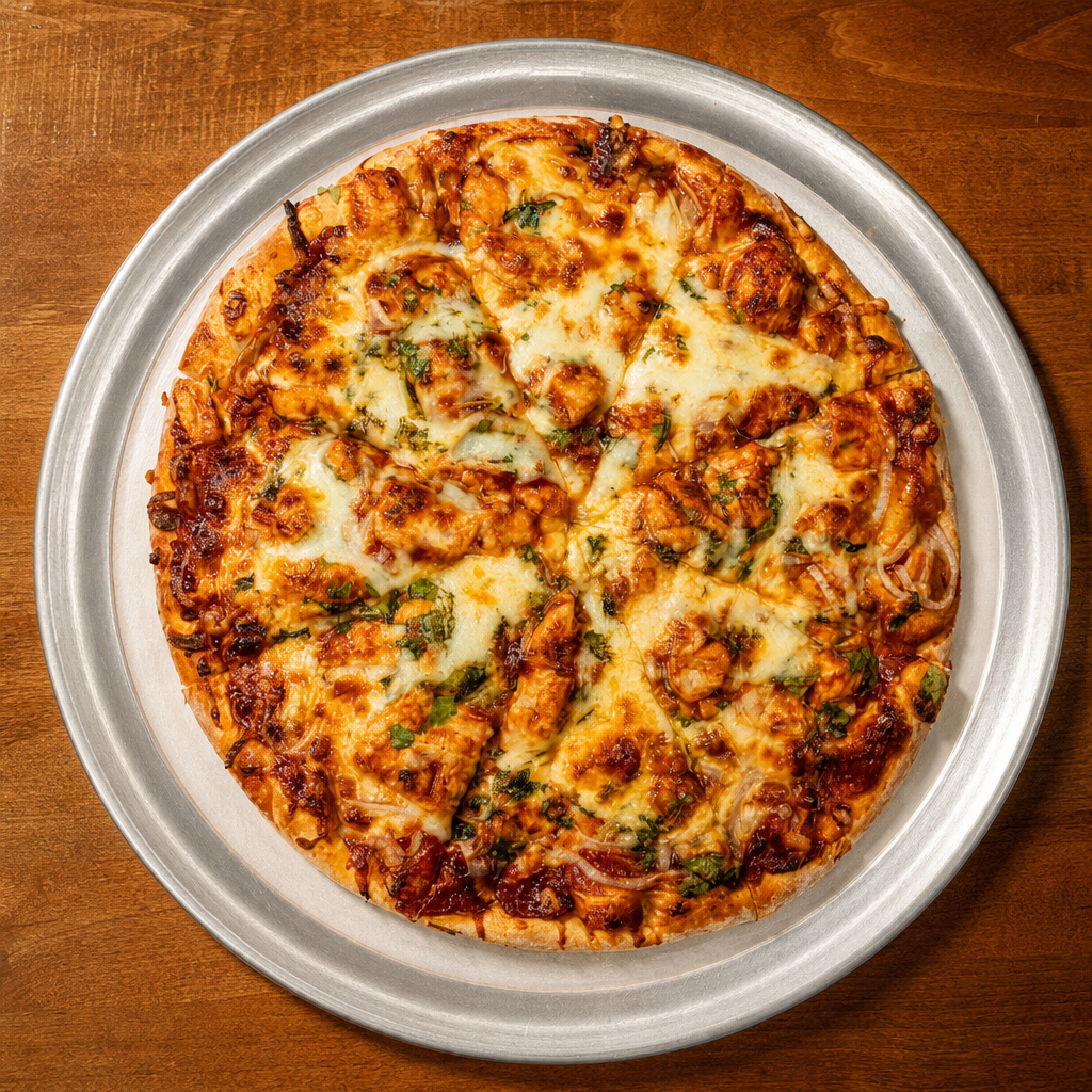 X-large BBQ Chicken Pizza.