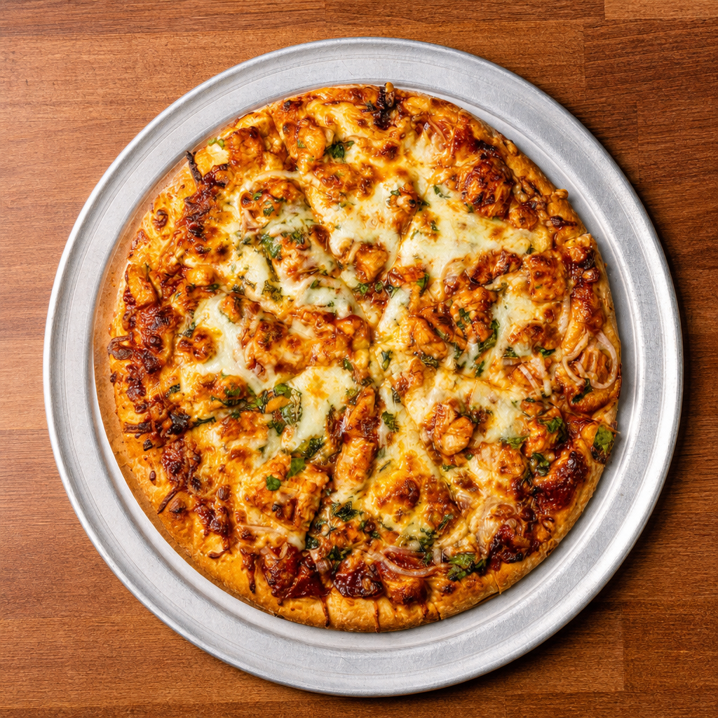 Small BBQ Chicken Pizza.