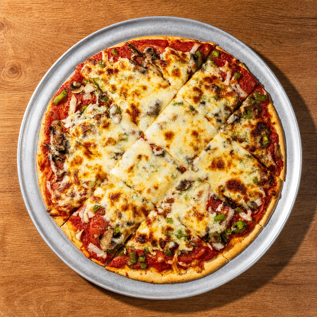 18" Veggie Thin Crust Pizza.