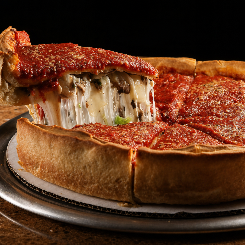 Small Supreme Stuffed Pizza.