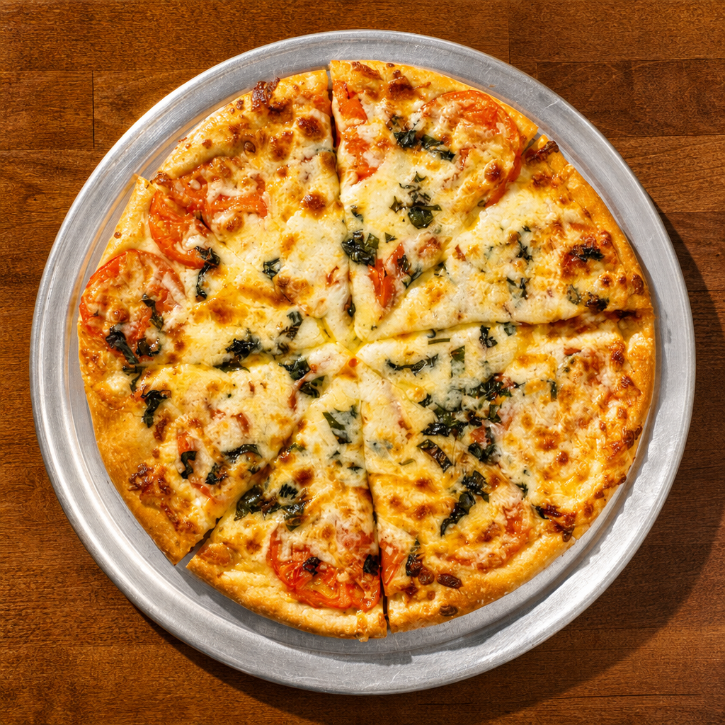 Medium Four Cheese Pizza.