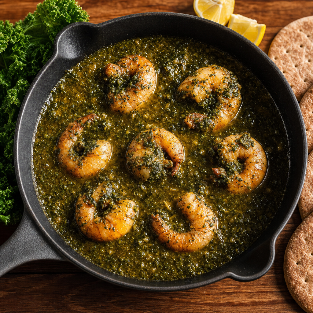 Shrimp Saag.