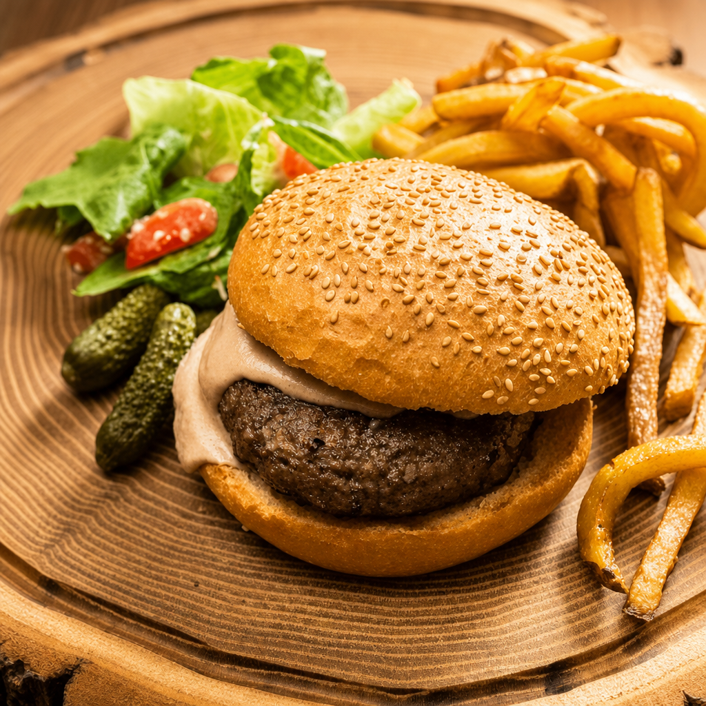 Hamburger & Fries.