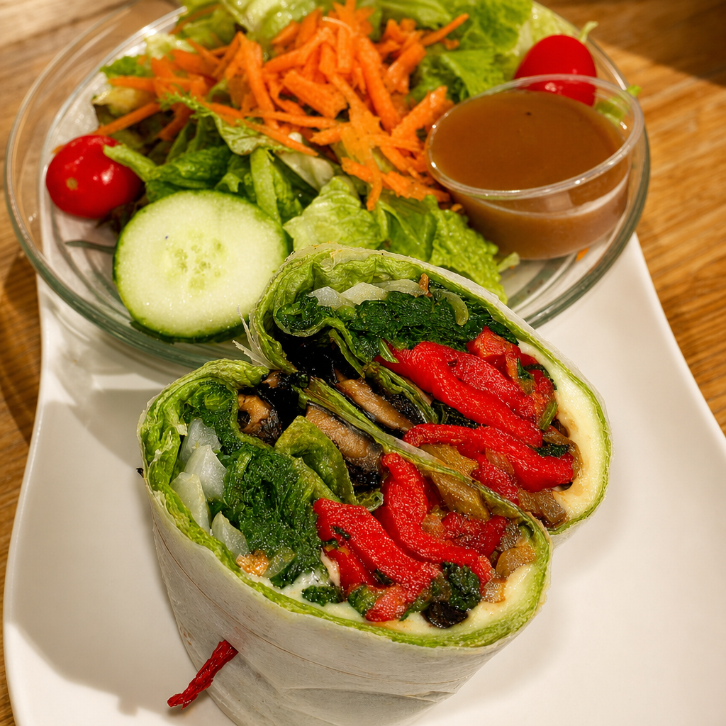 Mediterranean Veggie Wrap.