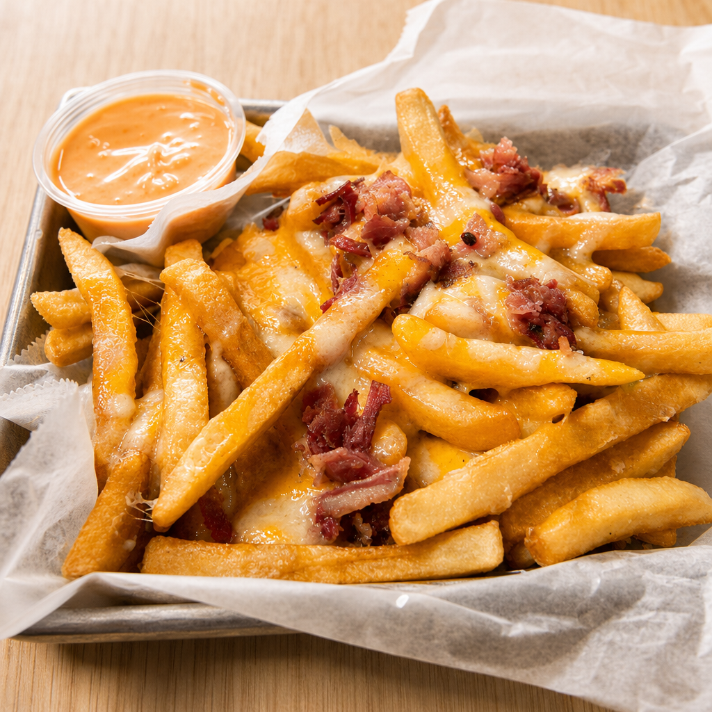 Nate's Bacon Cheddar Fries.