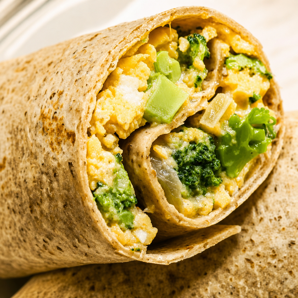 Broccoli and Cheddar Wrap.