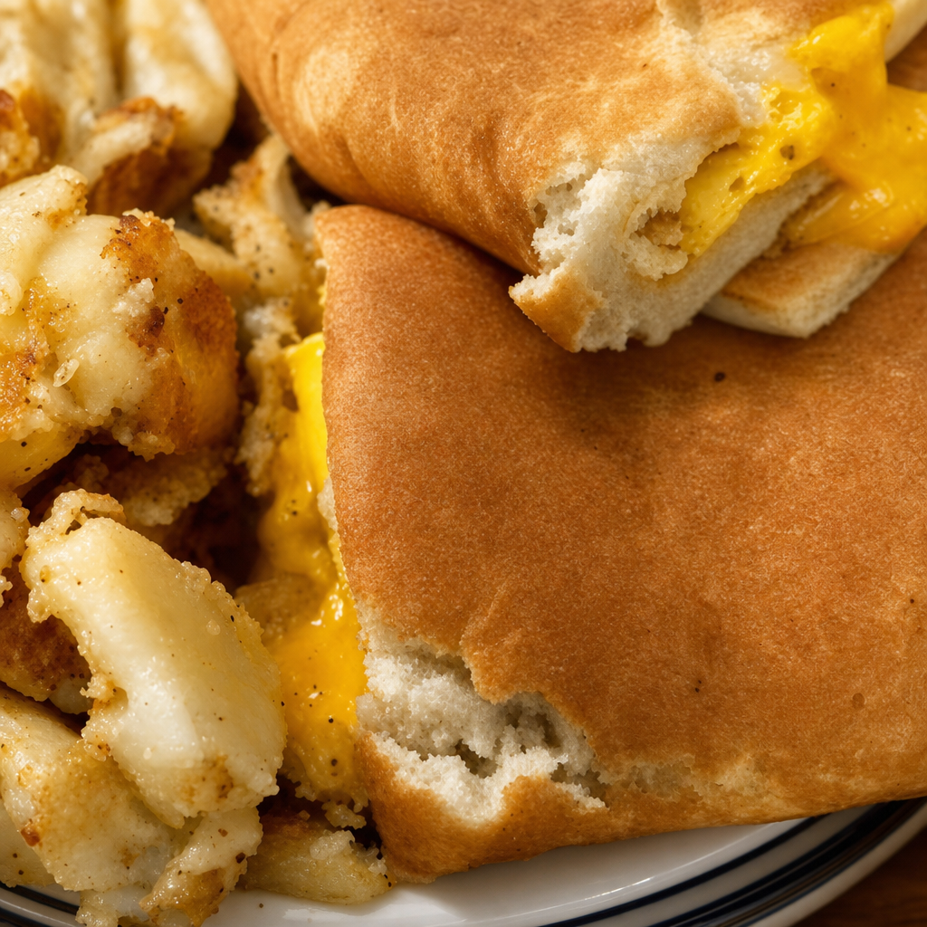 Meat, Egg, and Cheese Wrap.