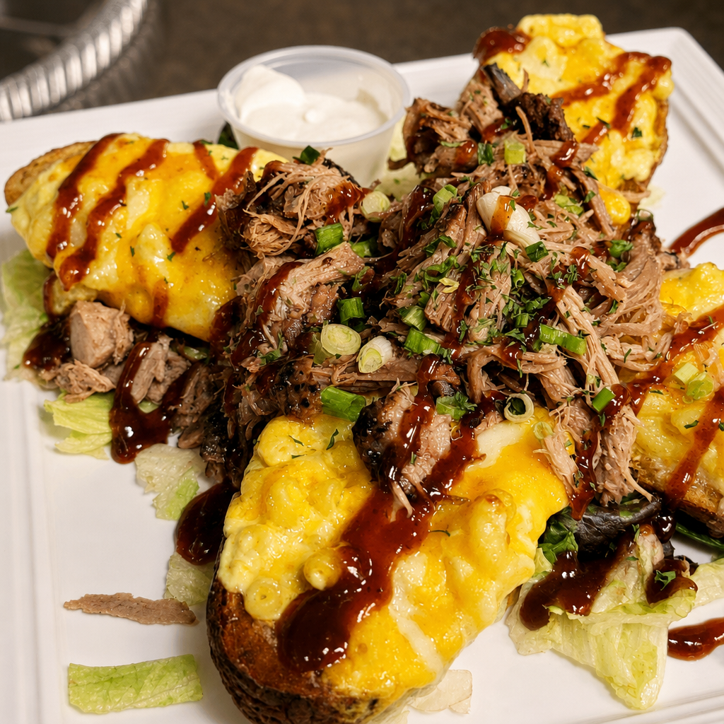Potato Mac & Cheese Skins.