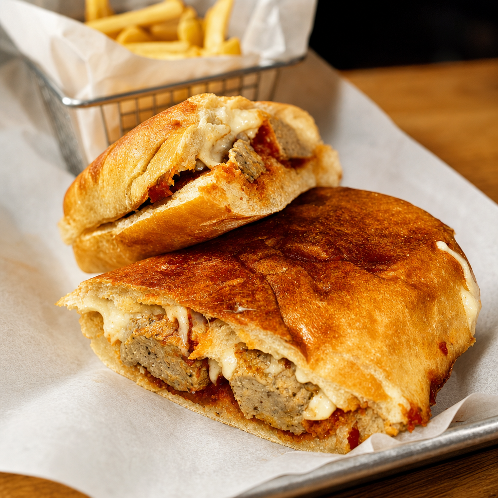 Meatball Parmesan Panini.