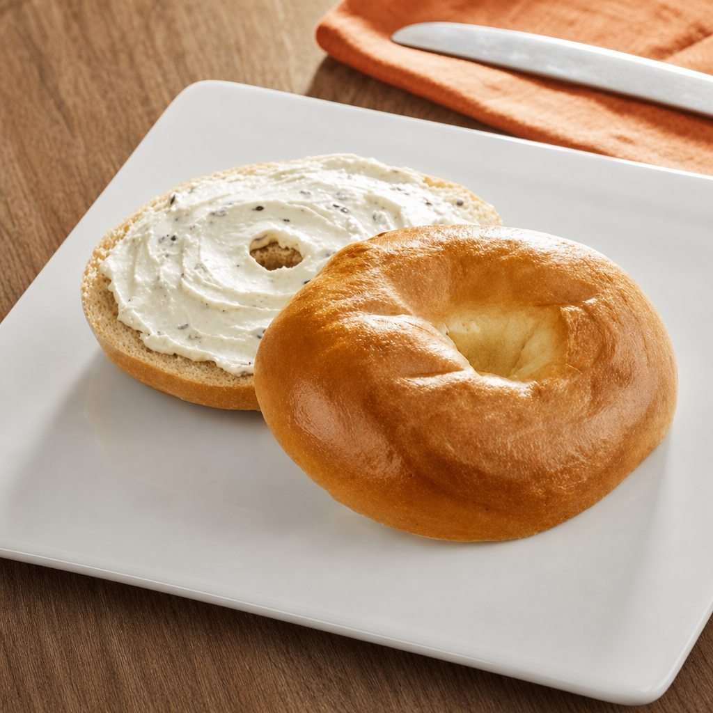 Bagel with Cream cheese.