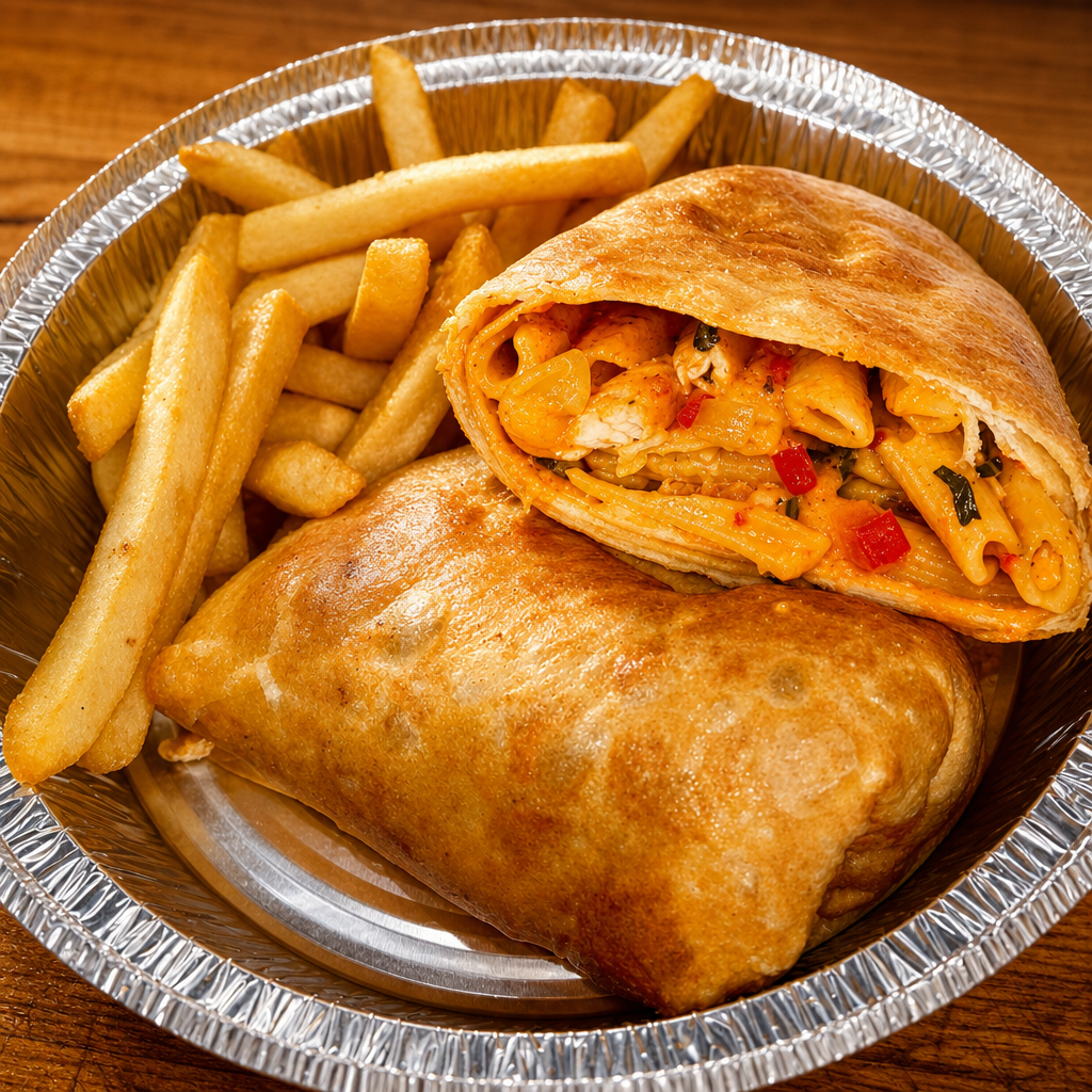 Village Chicken Penne Jumbo Wrap.