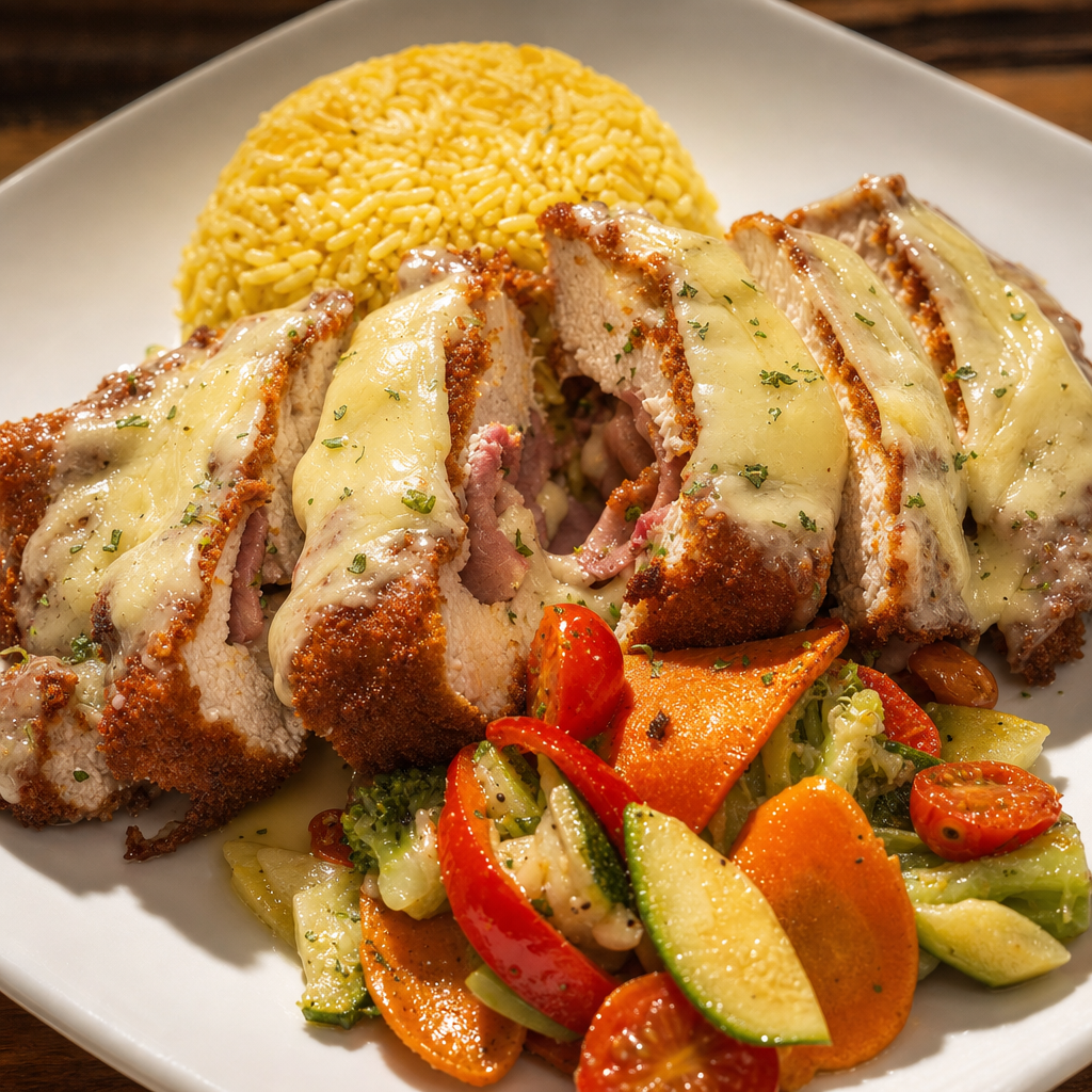 Chicken Cordon Bleu.