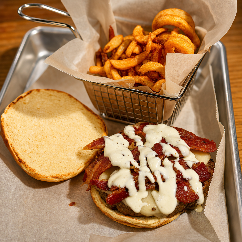 Bacon Ranch Cheese Burger.