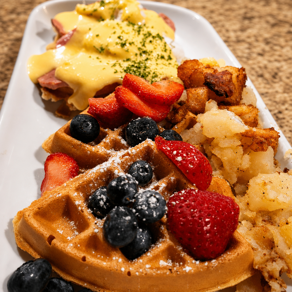 Waffle Benedict.