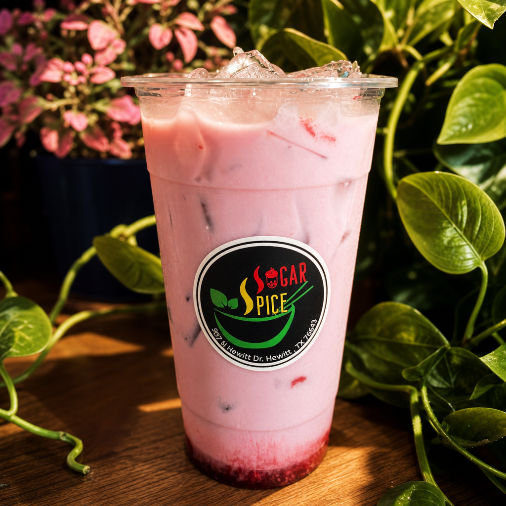 Strawberry Taro Milk