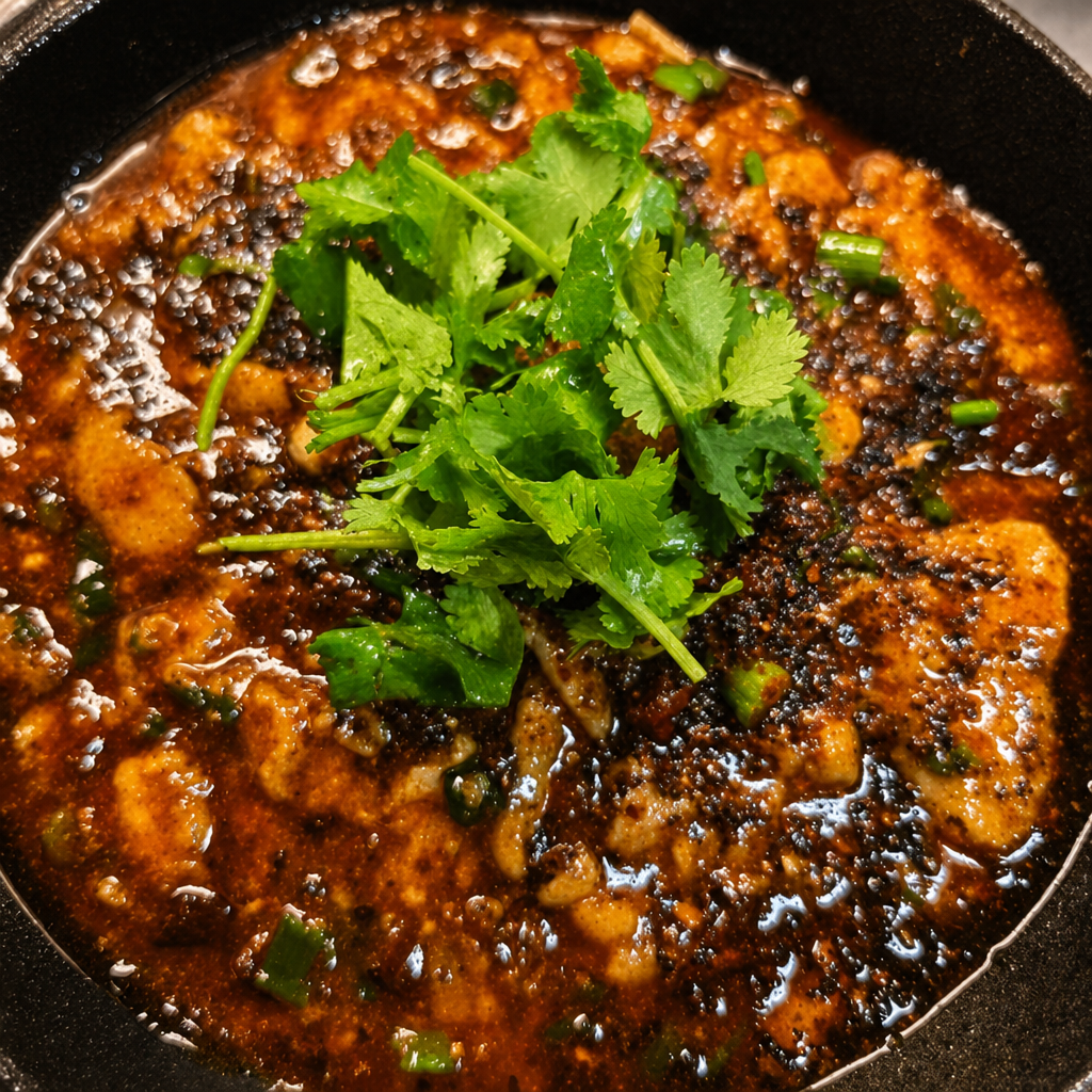 S17. Spicy Peppercorn Boiled Fish with Silk Tofu.