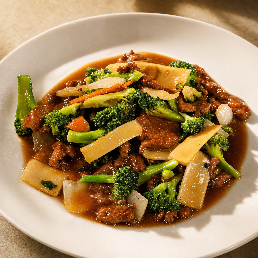 B6. Beef with Fresh Broccoli.