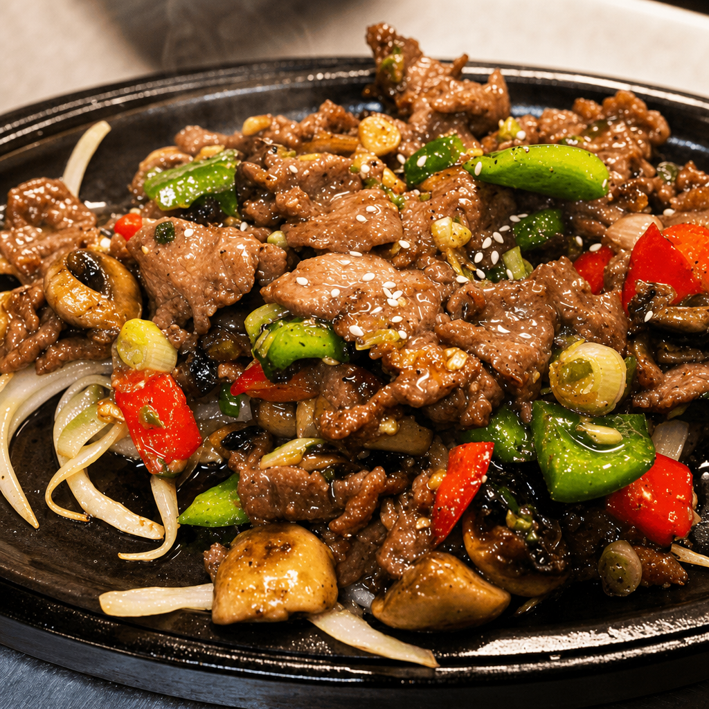 B3. Sizzling Black Pepper Beef.
