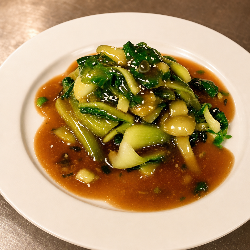 V6. Shanghai Bok Choy with Oyster Sauce.