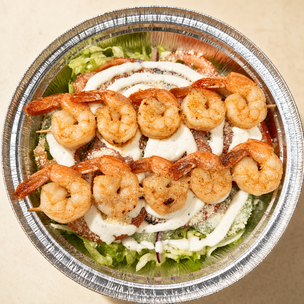 Grilled Shrimp Caesar Salad Bowl