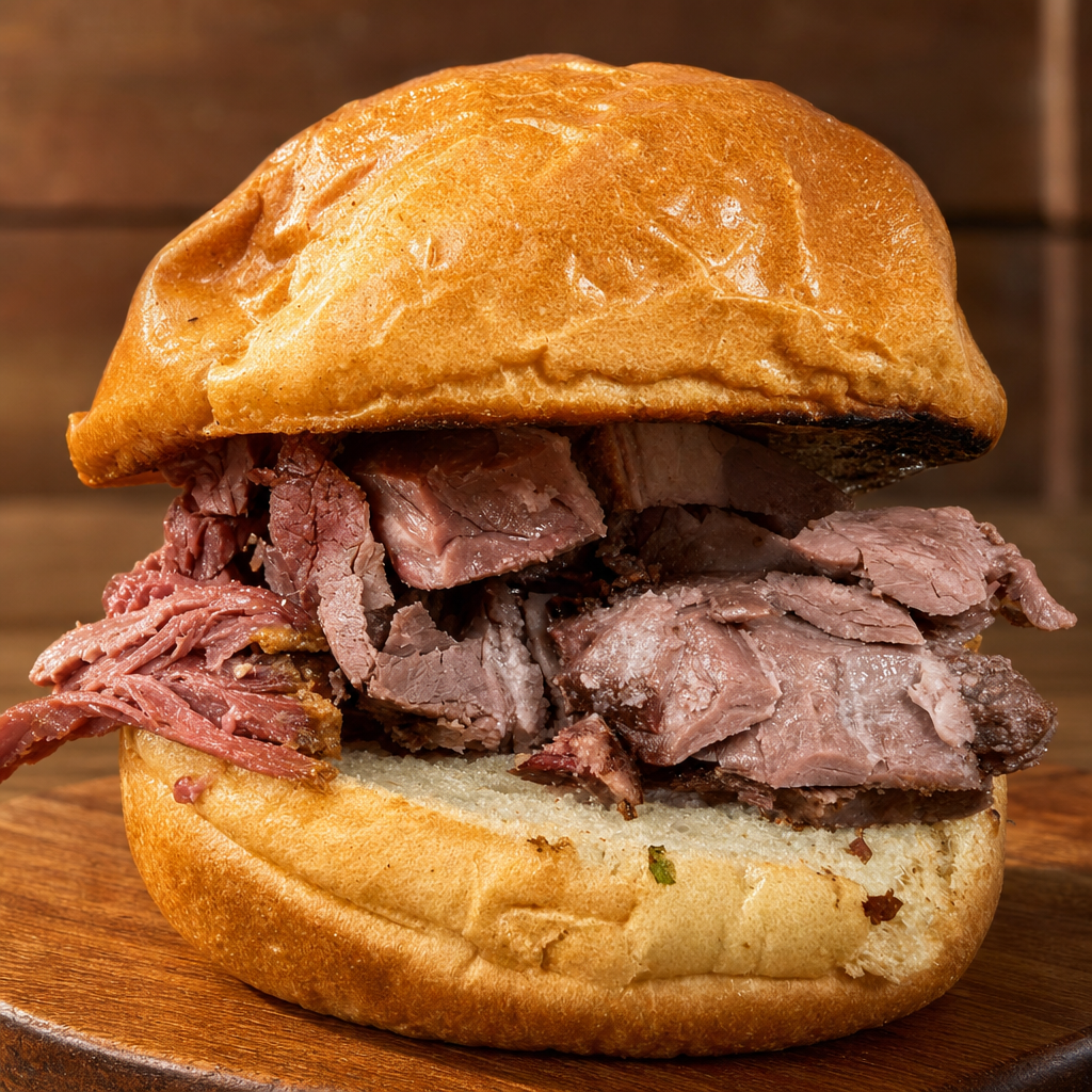 Chopped Brisket Sandwich