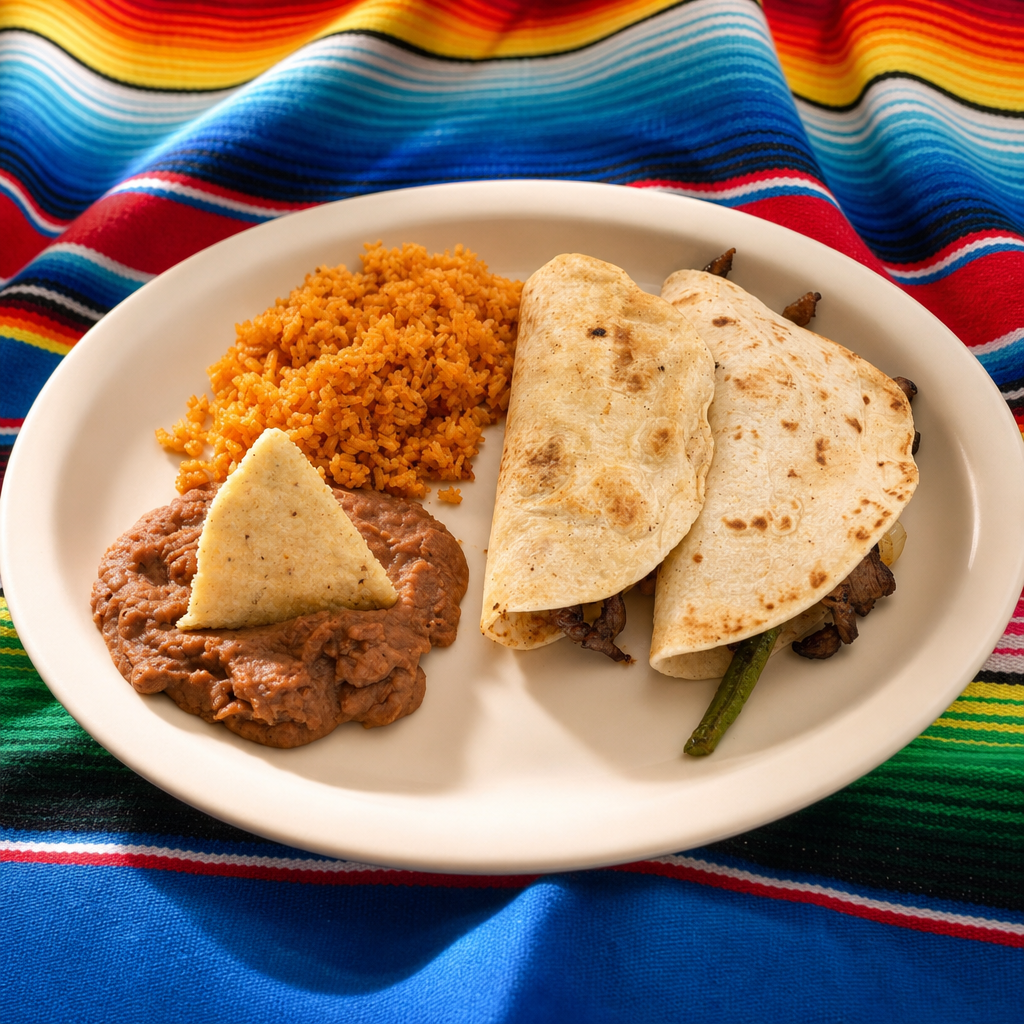Beef Fajita Tacos (2) Plate