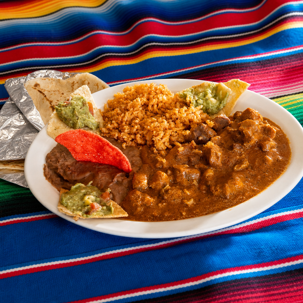 Carne Guisada Tacos (2) Plate