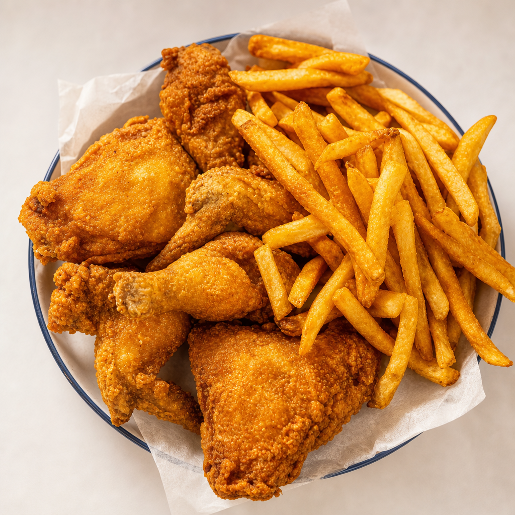 25 Pcs Mixed Legs, Thighs, & Wings (with Fries)