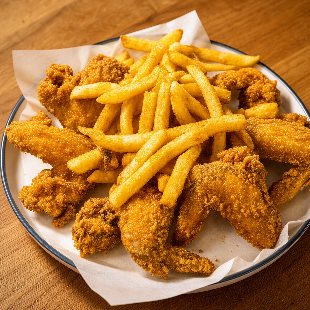 10 Wings & Fries