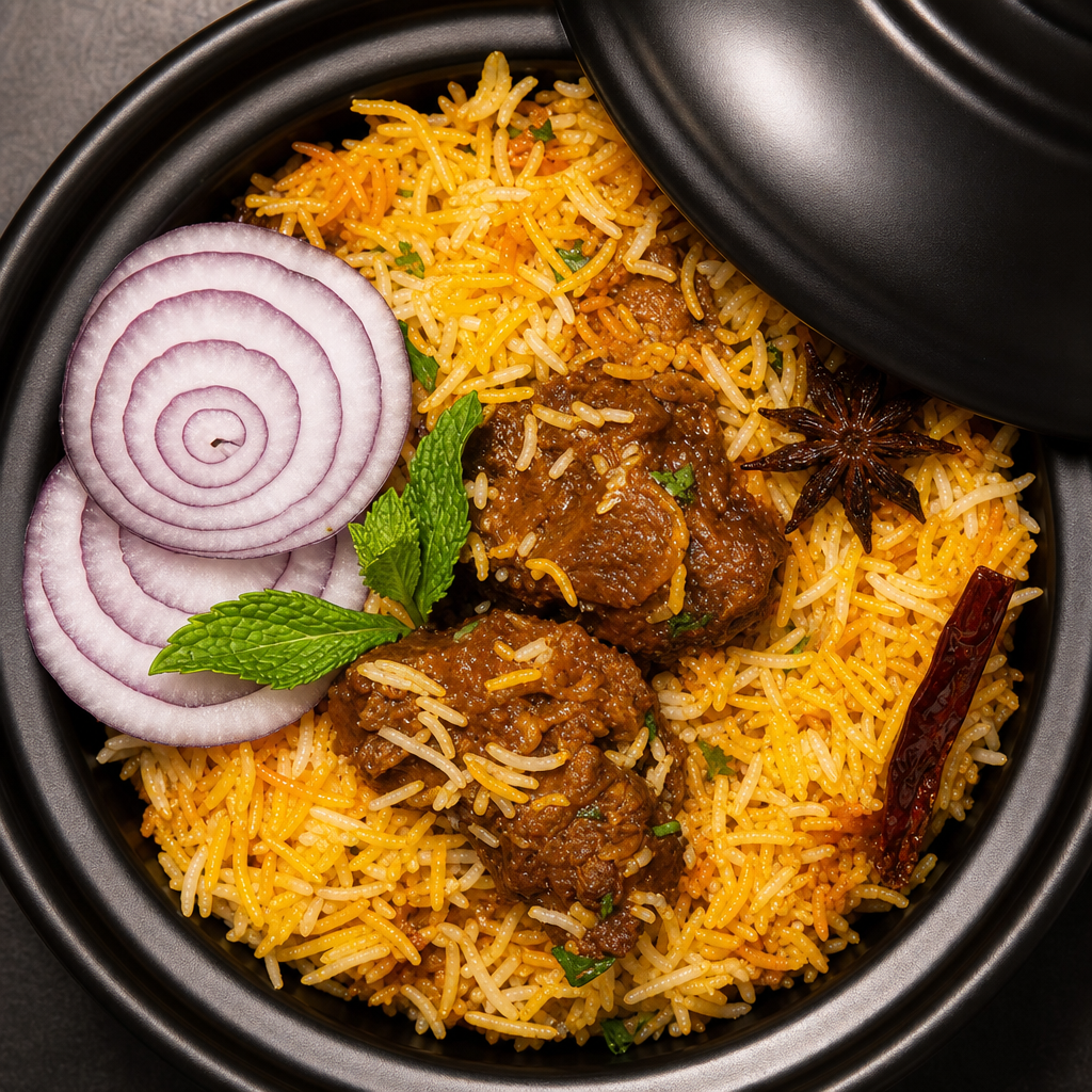 Goat Biryani.