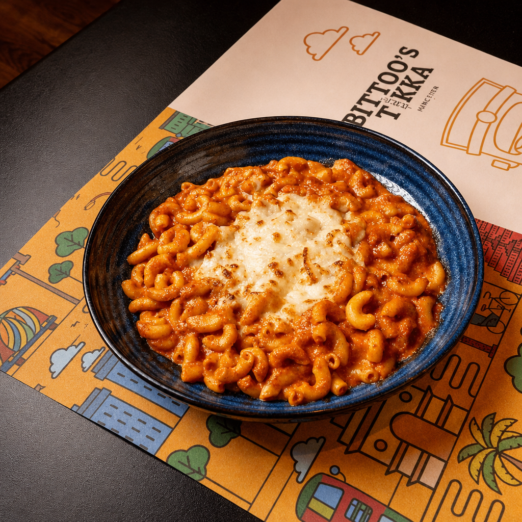 Paneer Tikka Mac and Cheese.