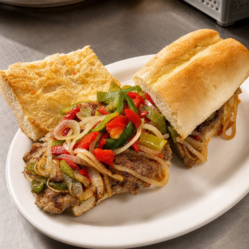 Sausage Pepper & Onion Sub.