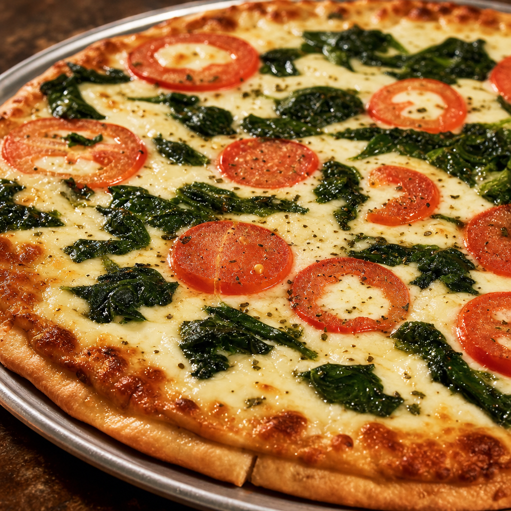 Red, White & Green Pizza.