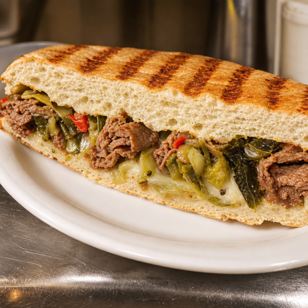 Steak & Greens Panini.