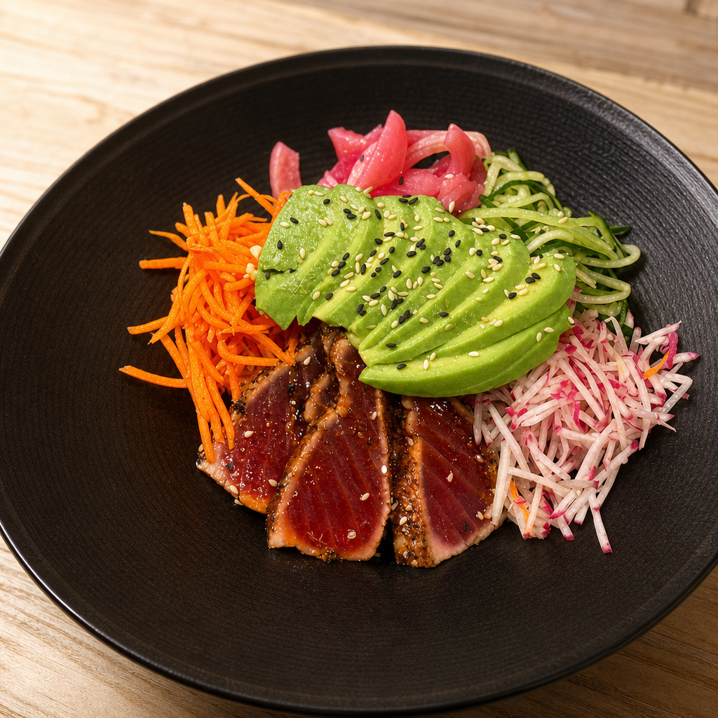 Ahi Tuna Seared Rare.