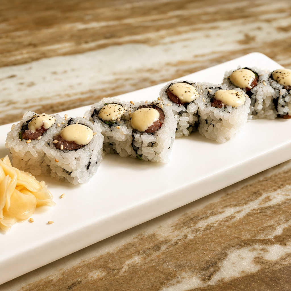 Hamachi and Scallion Roll.