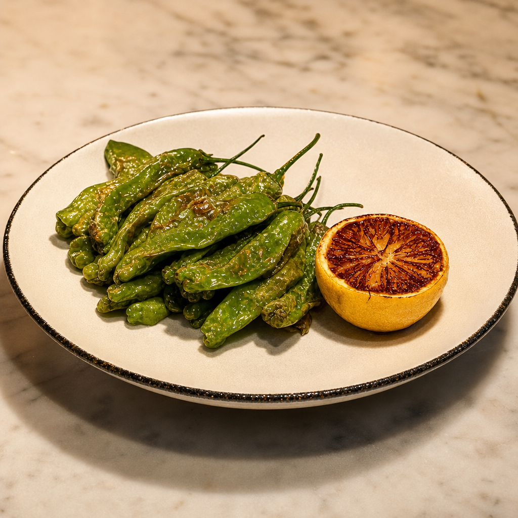 Q Shishito Peppers.