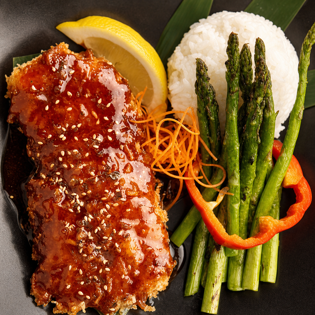 Coconut Crusted Halibut.