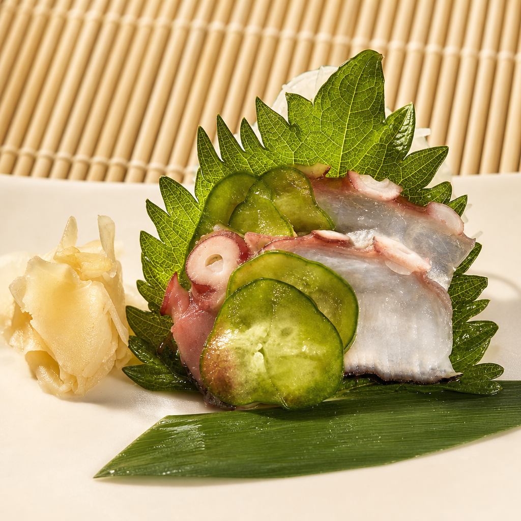Tako/Spicy Tako Sashimi.