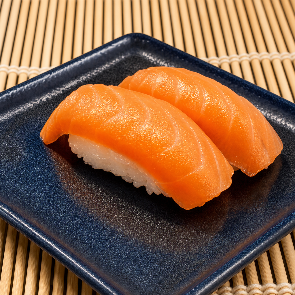 Smoked Sake Nigiri.