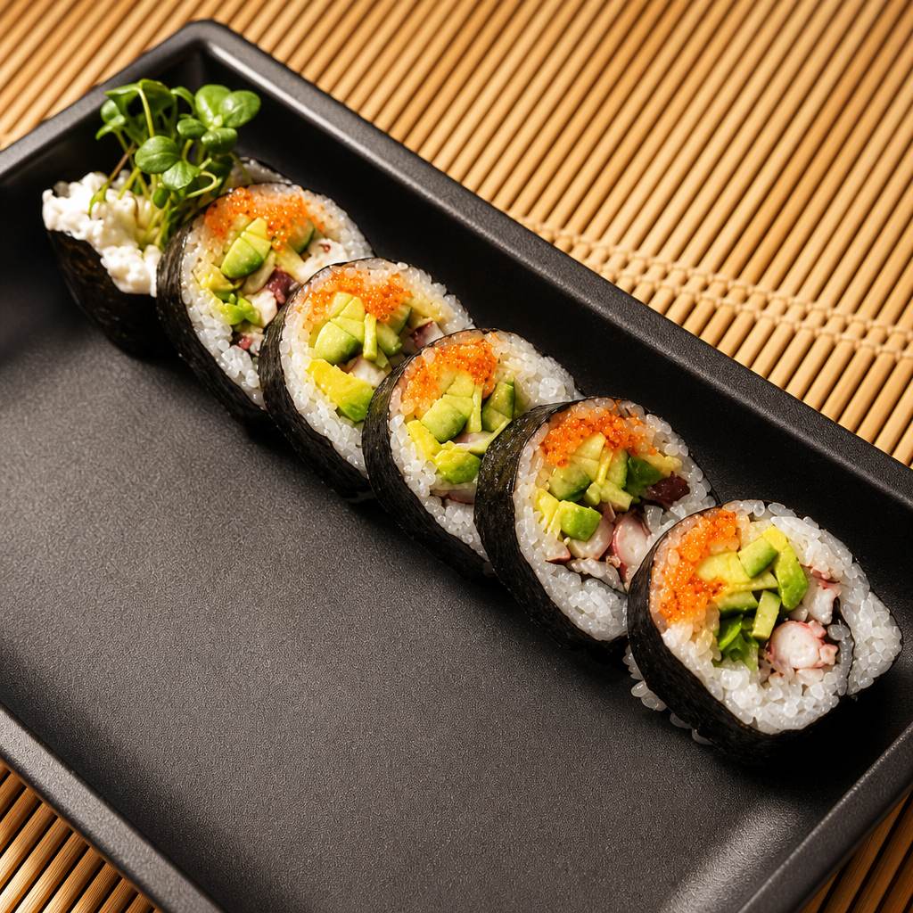 Spicy Tako Roll.