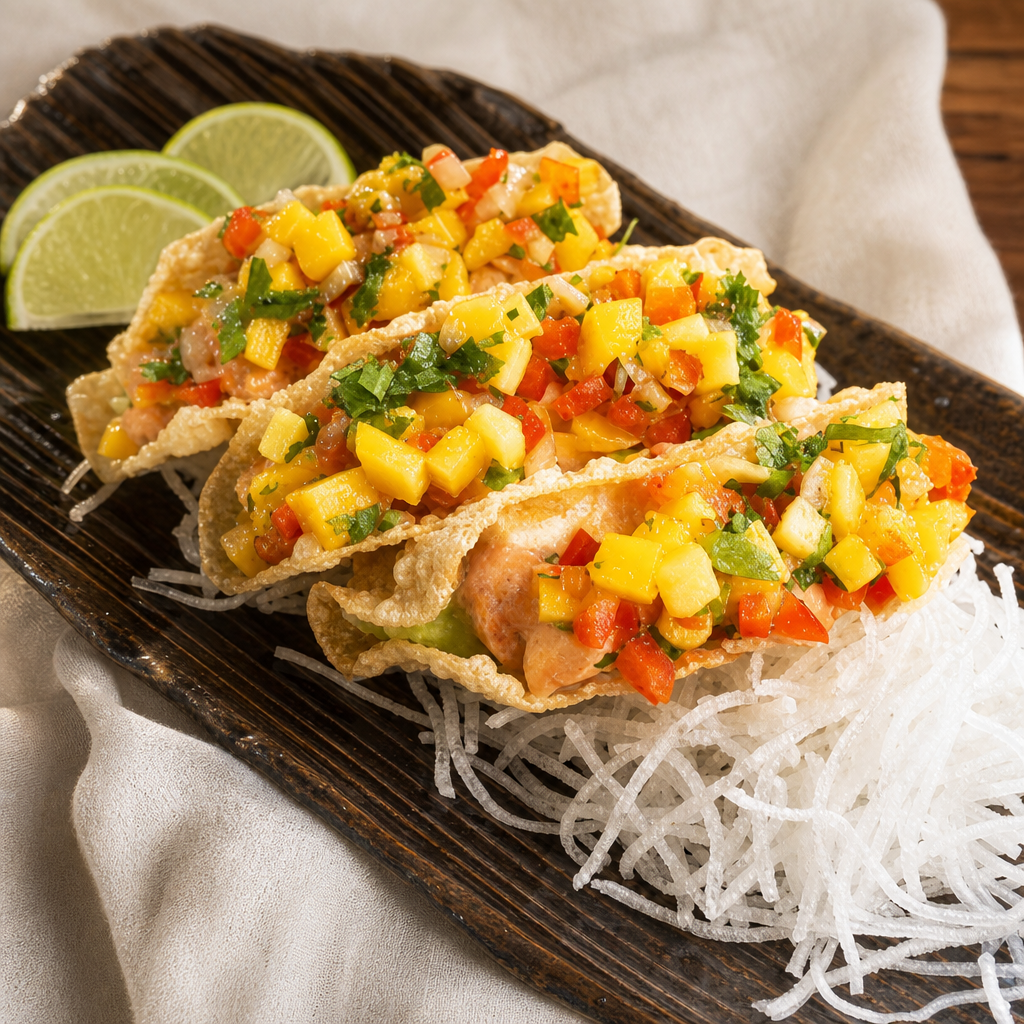 Mini Sashimi Tacos.