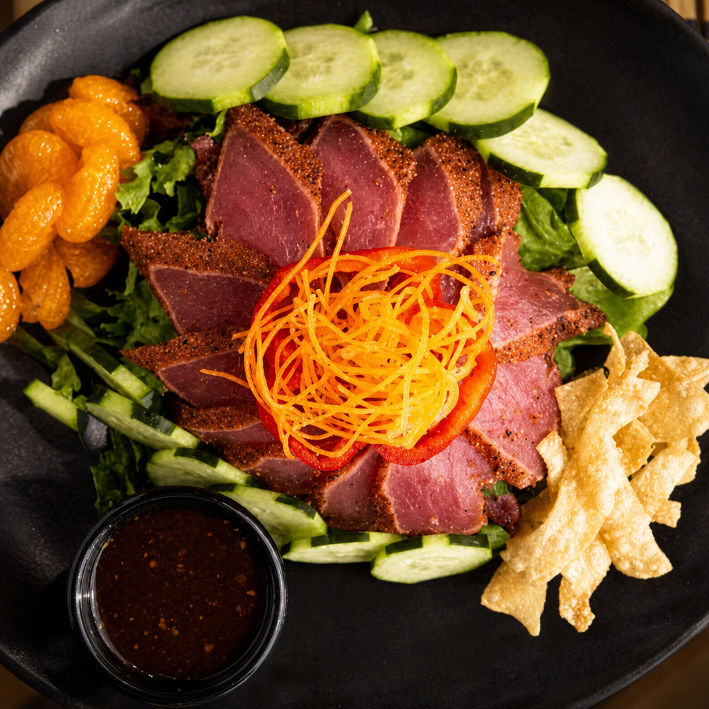 Seared Tuna Tataki Salad.
