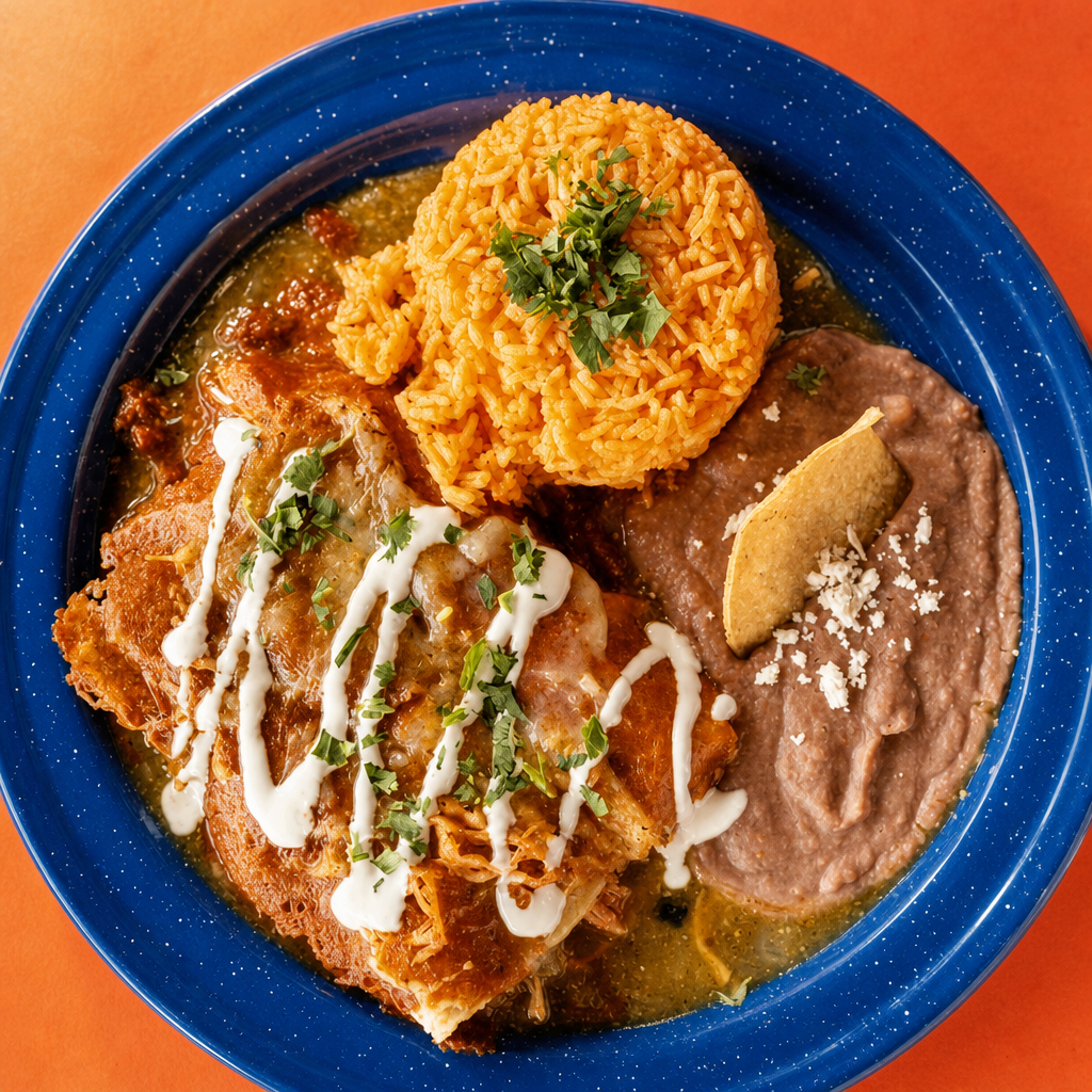 Enchiladas suiza plate