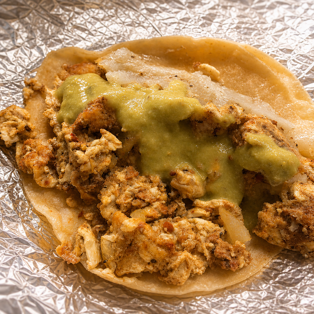 Choripapa taco.