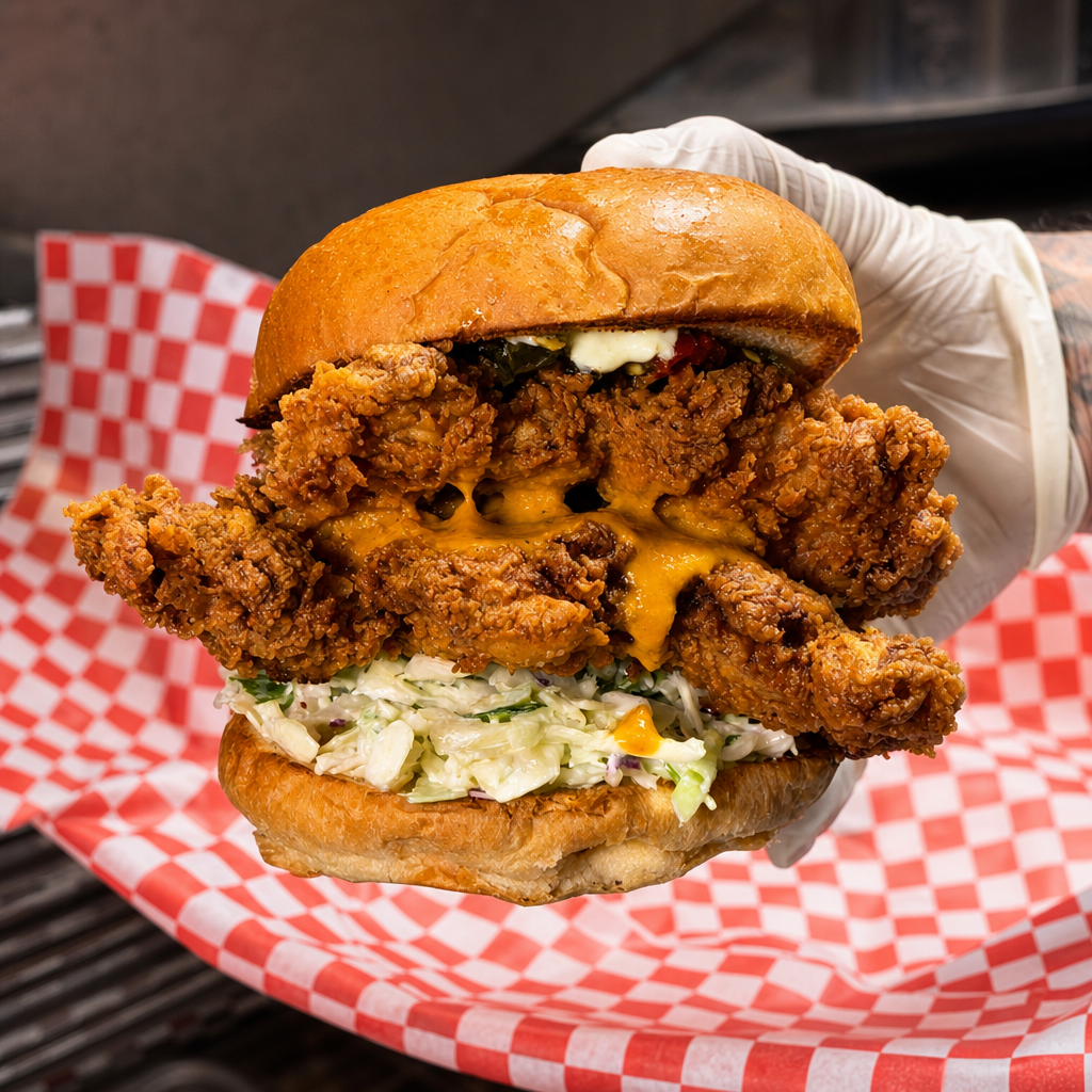 Hyphy Fried Chicken Sandwich.
